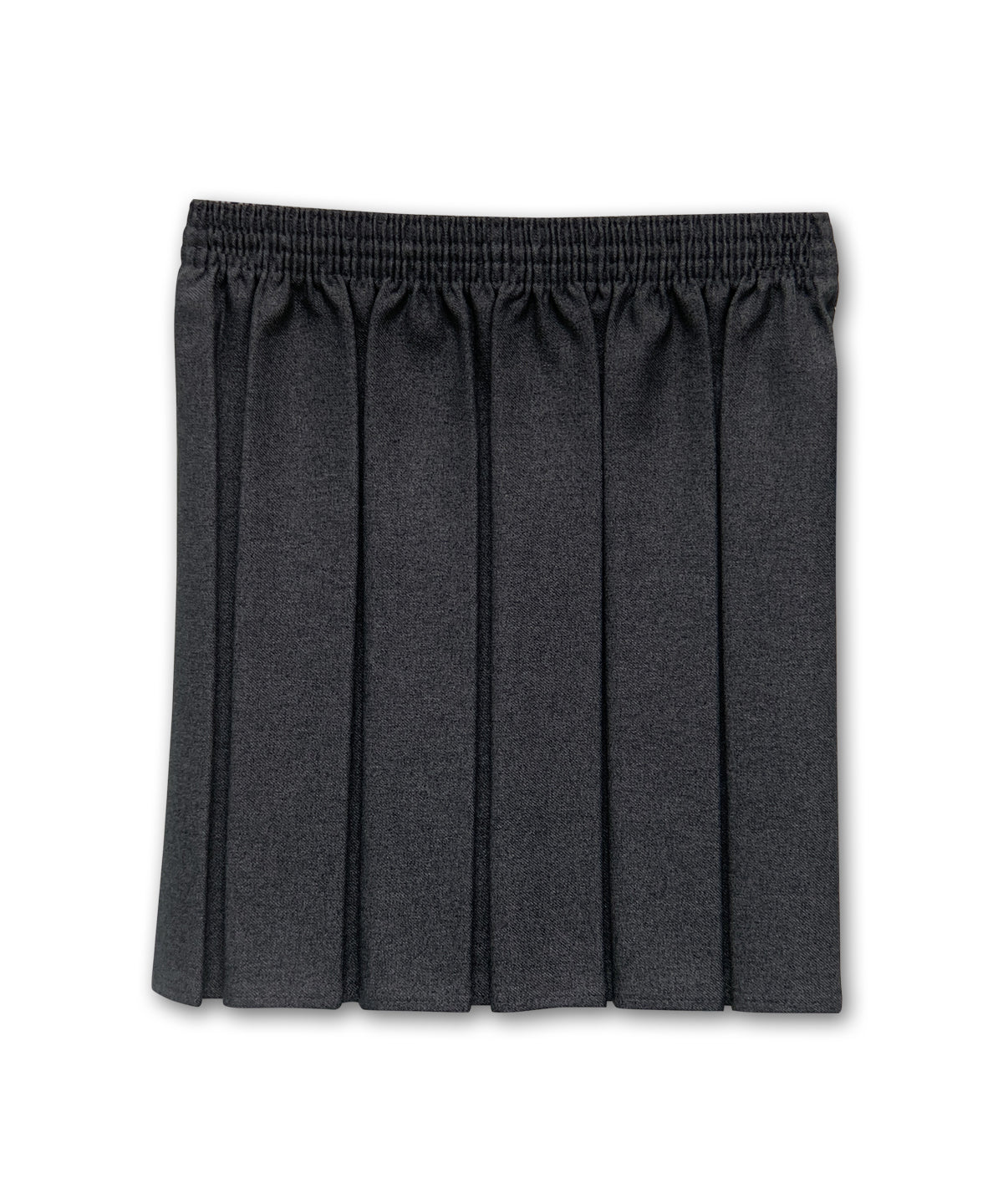 Girls' Box Pleat School Skirt - Grey