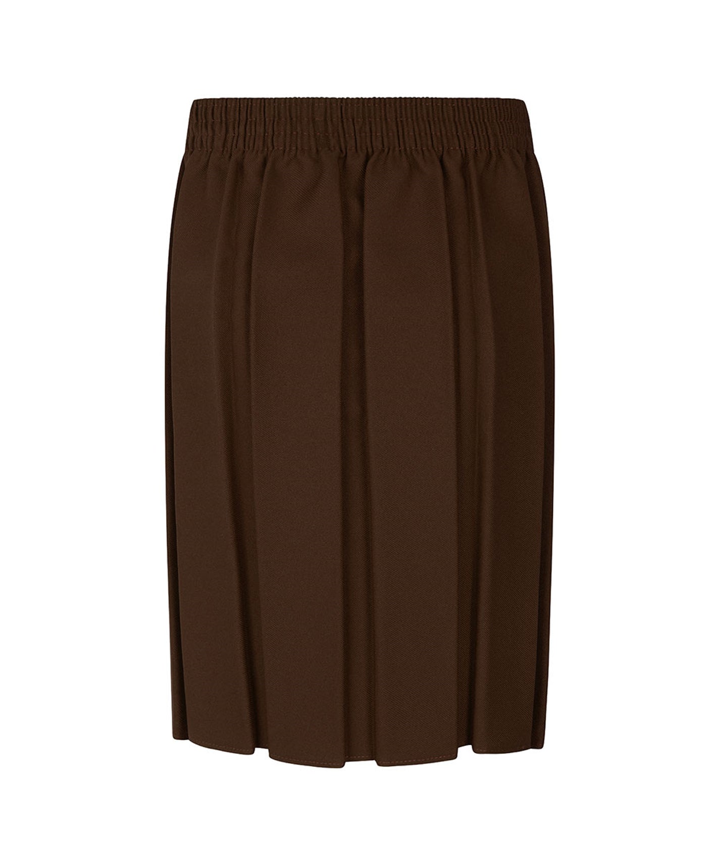 Girls' Box Pleat School Skirt - Brown