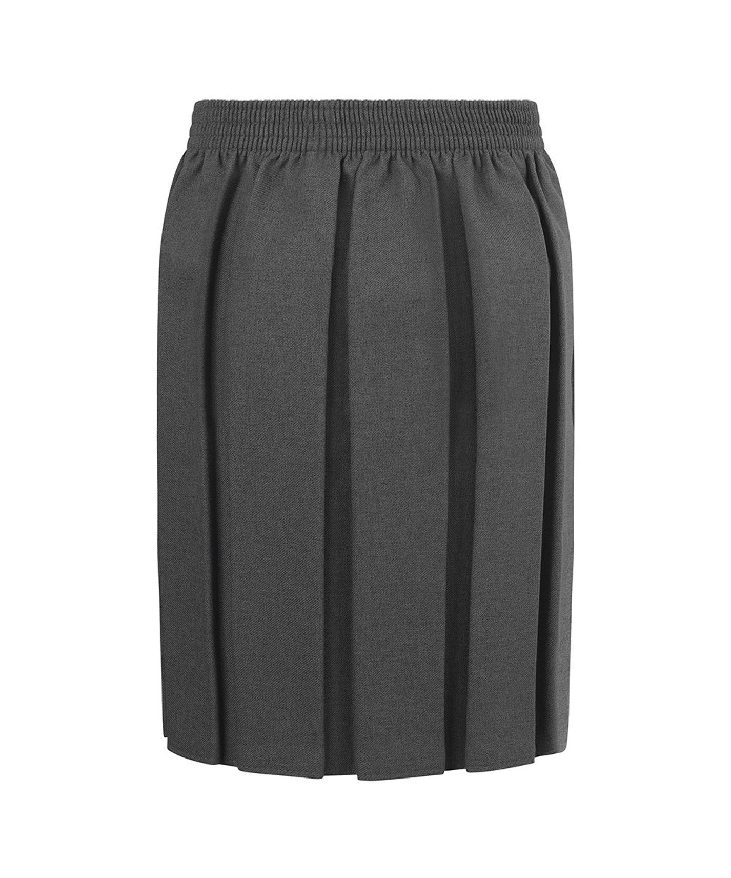 Girls' Box Pleat School Skirt - Grey