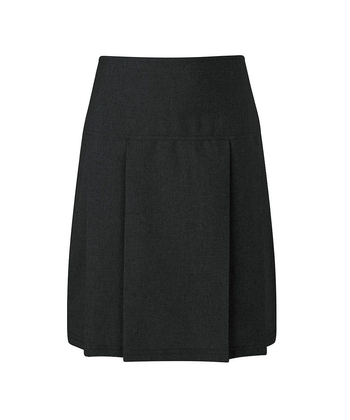 Henley Pleated Skirt - Black