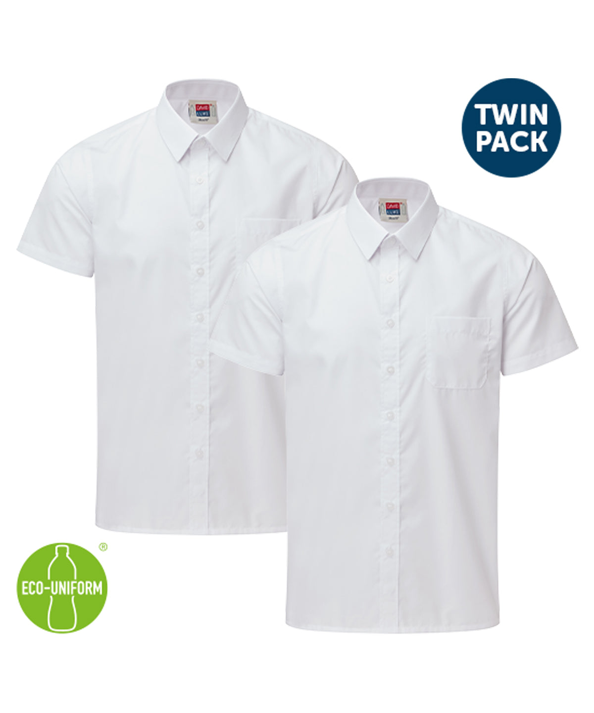 Boys 2-Pack Premium Eco Shirts - White